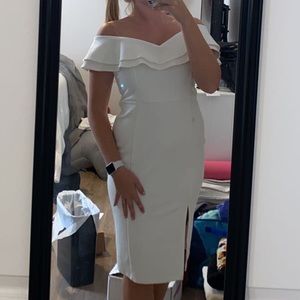 Vestique White MIDI Dress